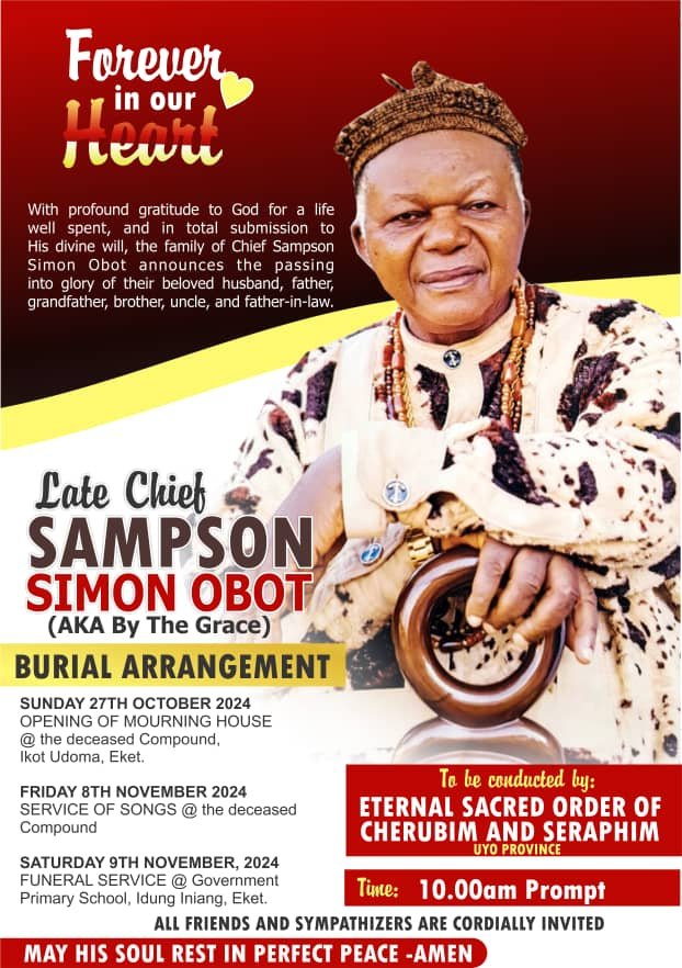 Profile photo of Celebrating the Life of Chief Sampson S. Obot (By The Grace)